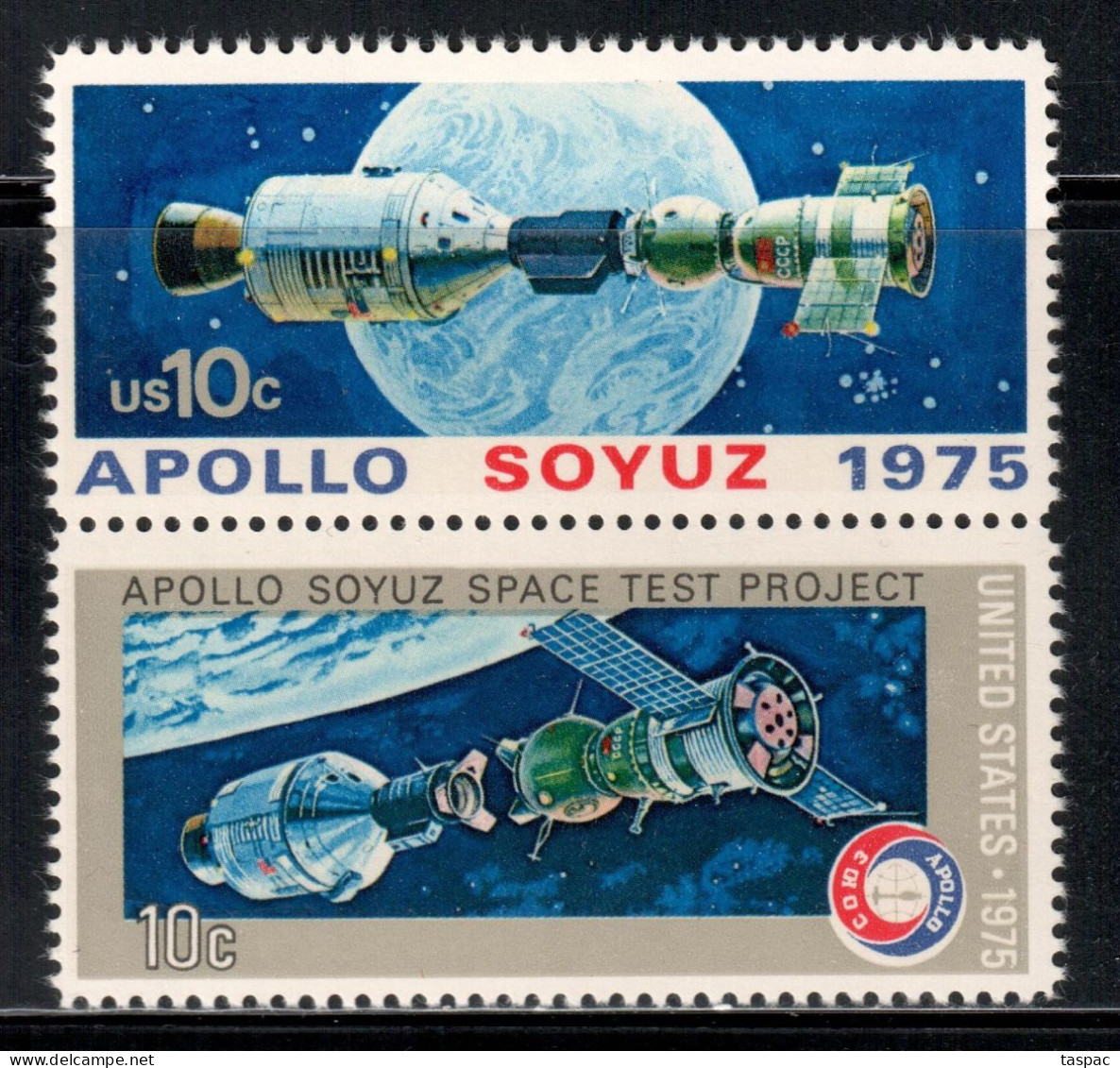 United States 1975 Mi# 1179-1180 ** MNH - Pair - Apollo Soyuz Space Test Project - United States