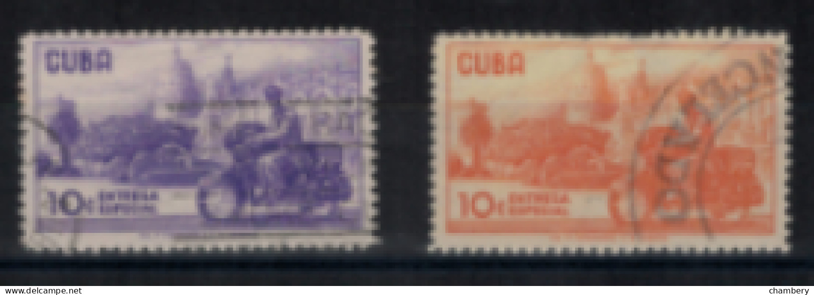 Cuba - Express - "Facteur Motocycliste" - Série Oblitérée N° 26 à 27 De 1960 - Francobolli Per Espresso