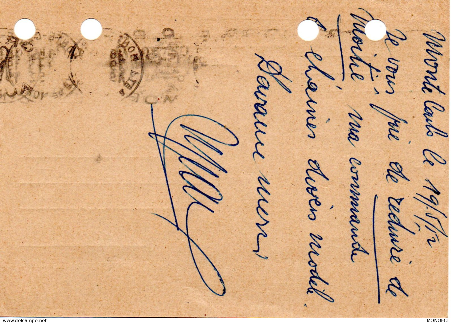 MONACO -- MONTE CARLO -- Entier Postal -- Carte Postale -- Prince Louis II -- 12 Francs Gris Vert Sur Chamois  (1949) - Enteros  Postales