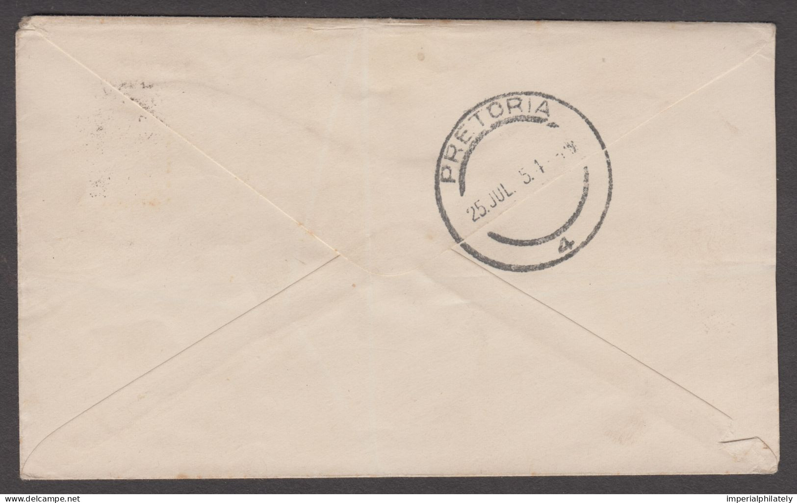 Bechuanaland 1925 (Jul 22) Envelope Bearing KGV 6d Tied By Bilingual "SOUTH AFRICA / ROYAL TOUR" Ds - 1885-1964 Herrschaft Von Bechuanaland