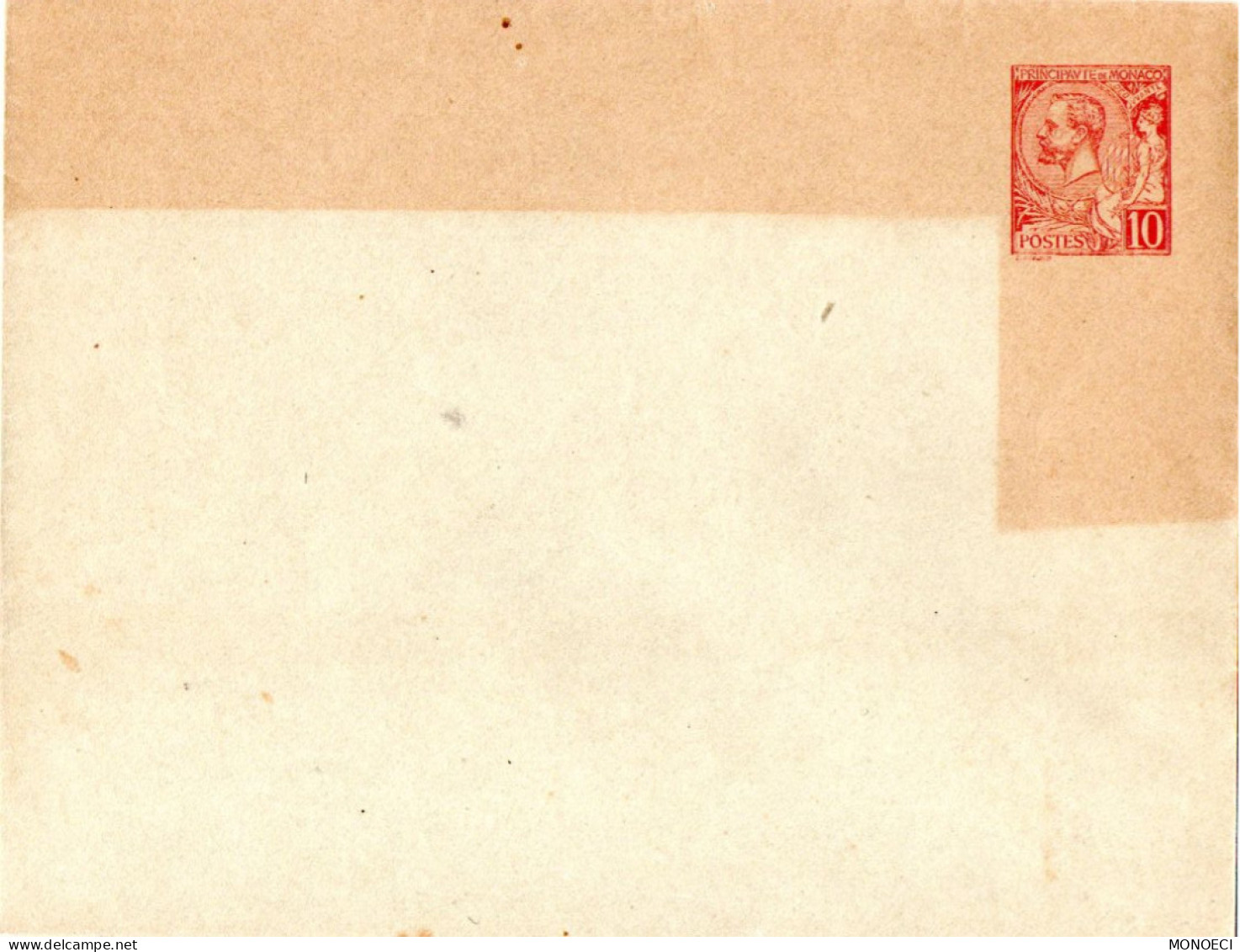 MONACO -- MONTE CARLO -- Entier Postal -- Enveloppe -- Prince Albert 1er -- 10 C. Carmin  Sur Vert  (1906) 147 X 112 - Enteros  Postales