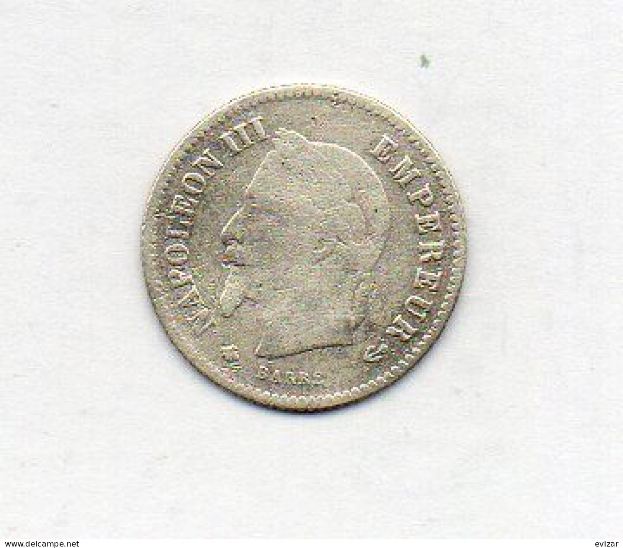 FRANCE, 20 Centimes, Silver, Year 1867-A, KM # 808.1 - 20 Centimes