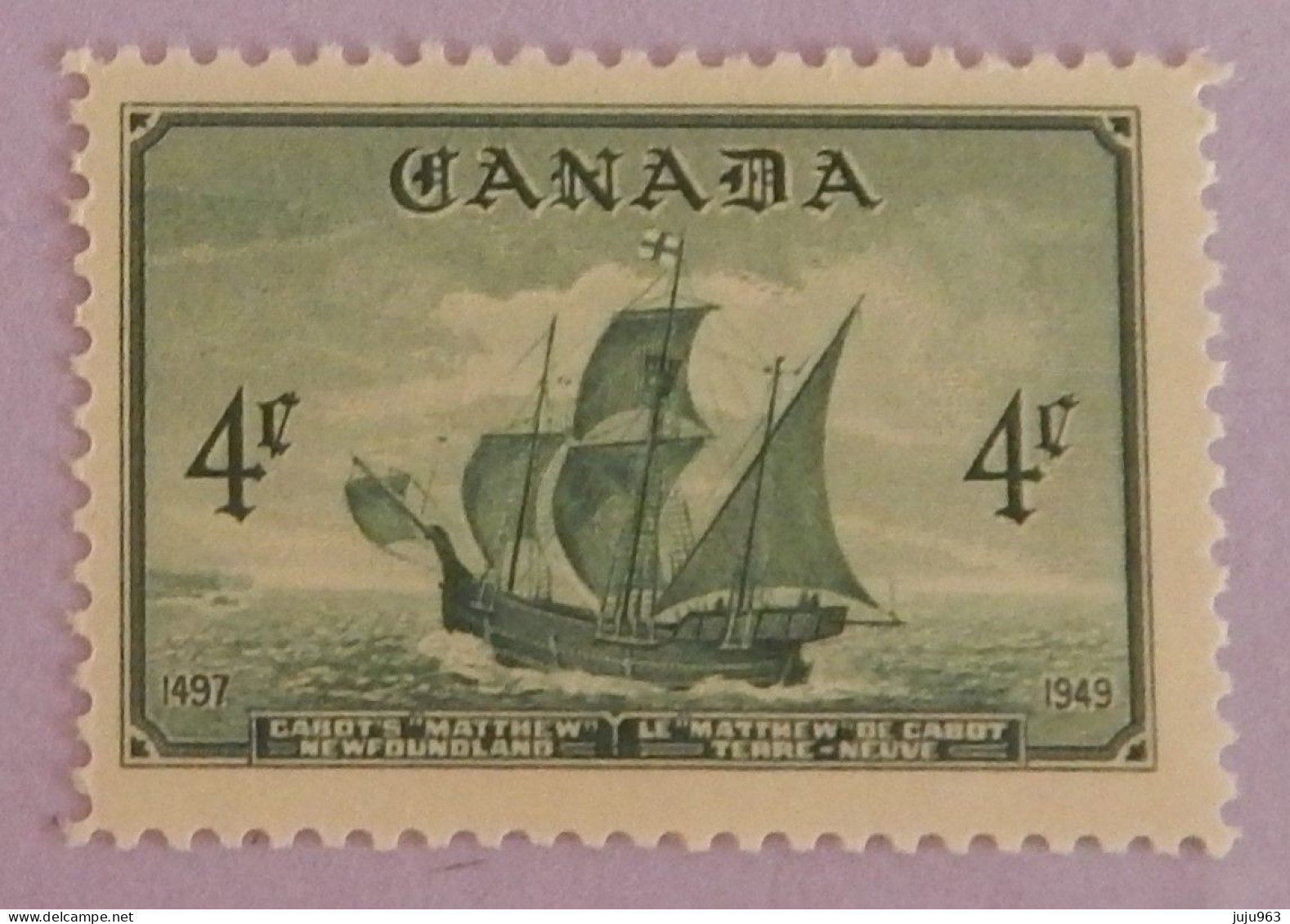 CANADA YT 229 NEUF**MNH"BATEAU DE JEAN CABOT" ANNÉE 1949 - Nuevos