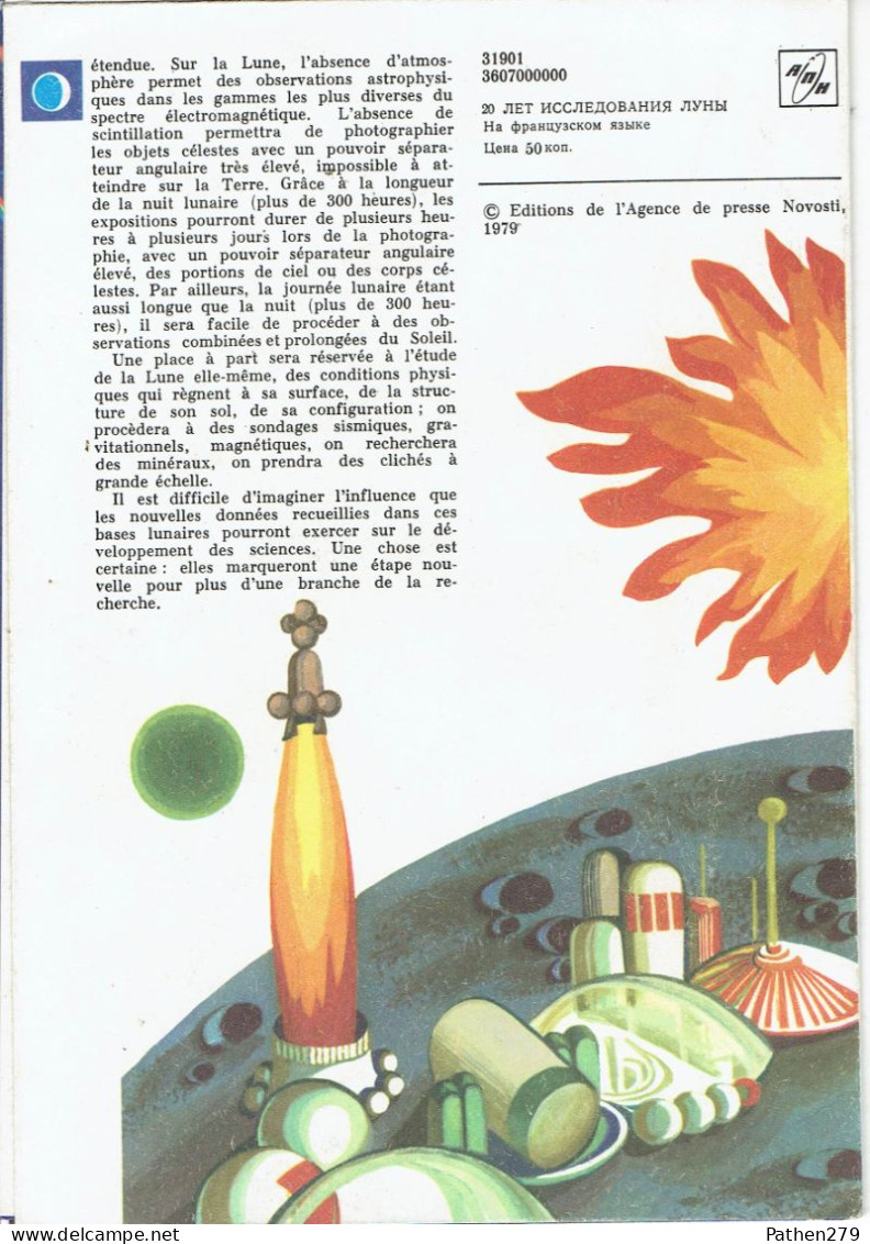 20 Ans De Recherches Sur La Lune - Dépliant De L'agence De Presse Novosti Soviétique De 1979 - Altri & Non Classificati