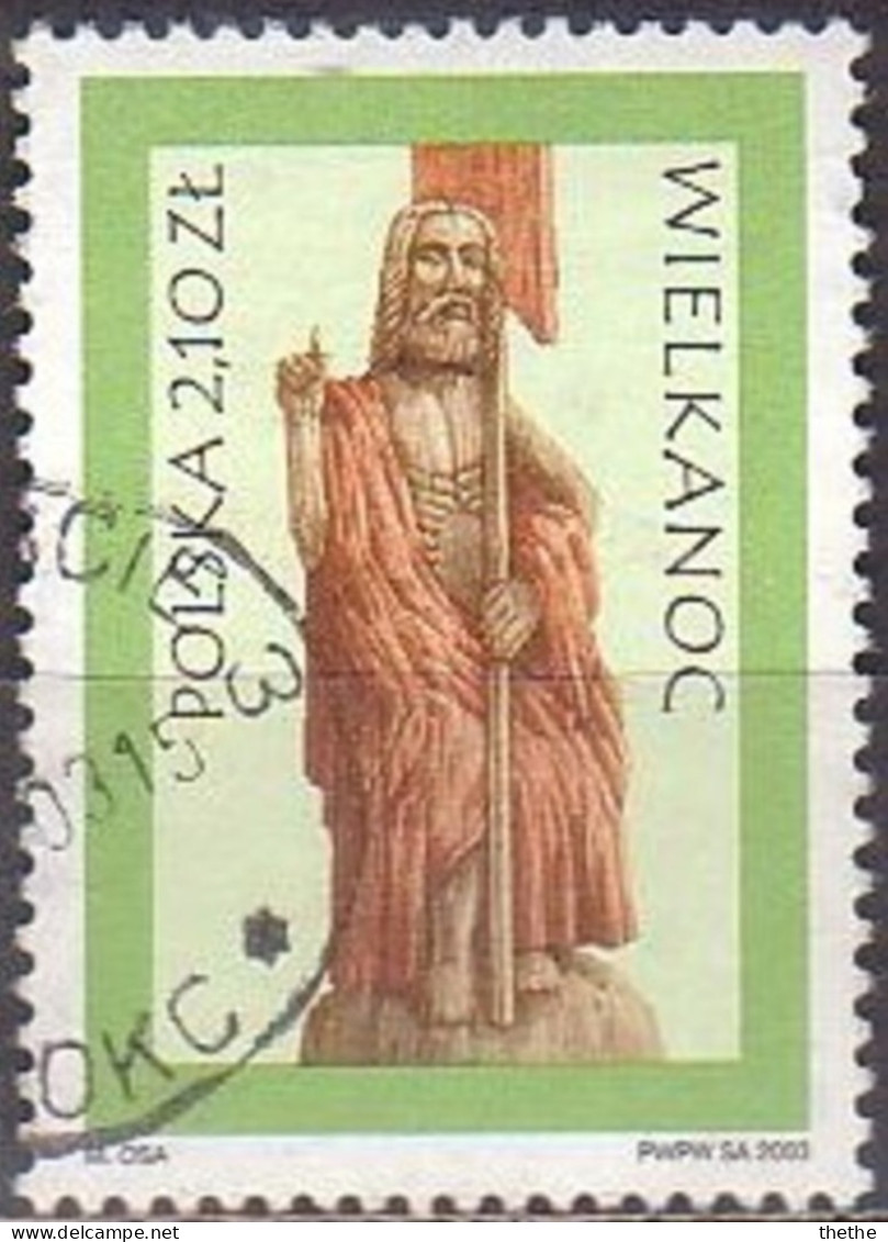 POLOGNE -  Pâques. Sculpture En Bois : Christ Ressuscité - Used Stamps