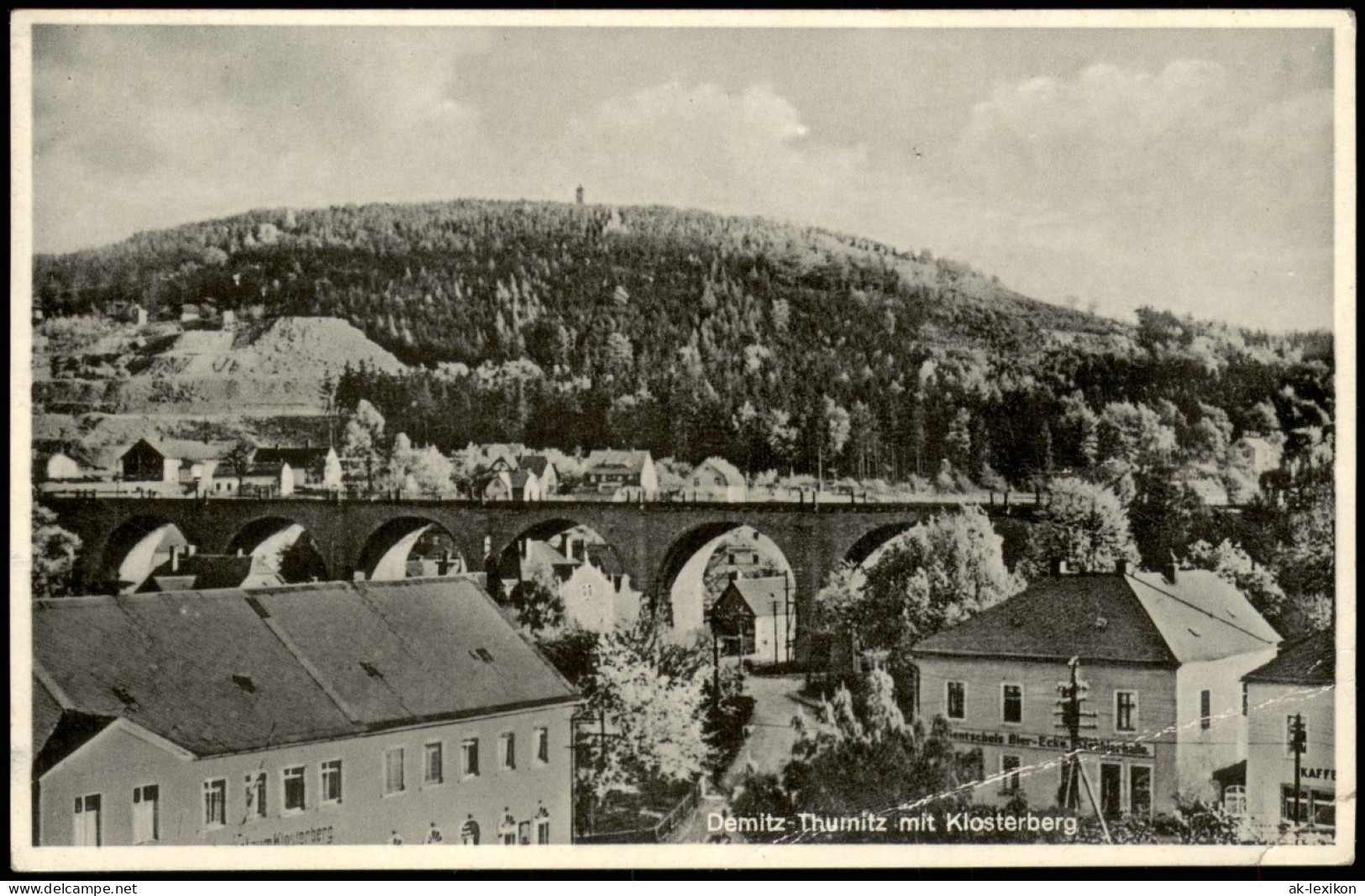 Ansichtskarte Demitz-Thumitz Zemicy-Tumicy Stadt, Viadukt 1938 - Demitz-Thumitz