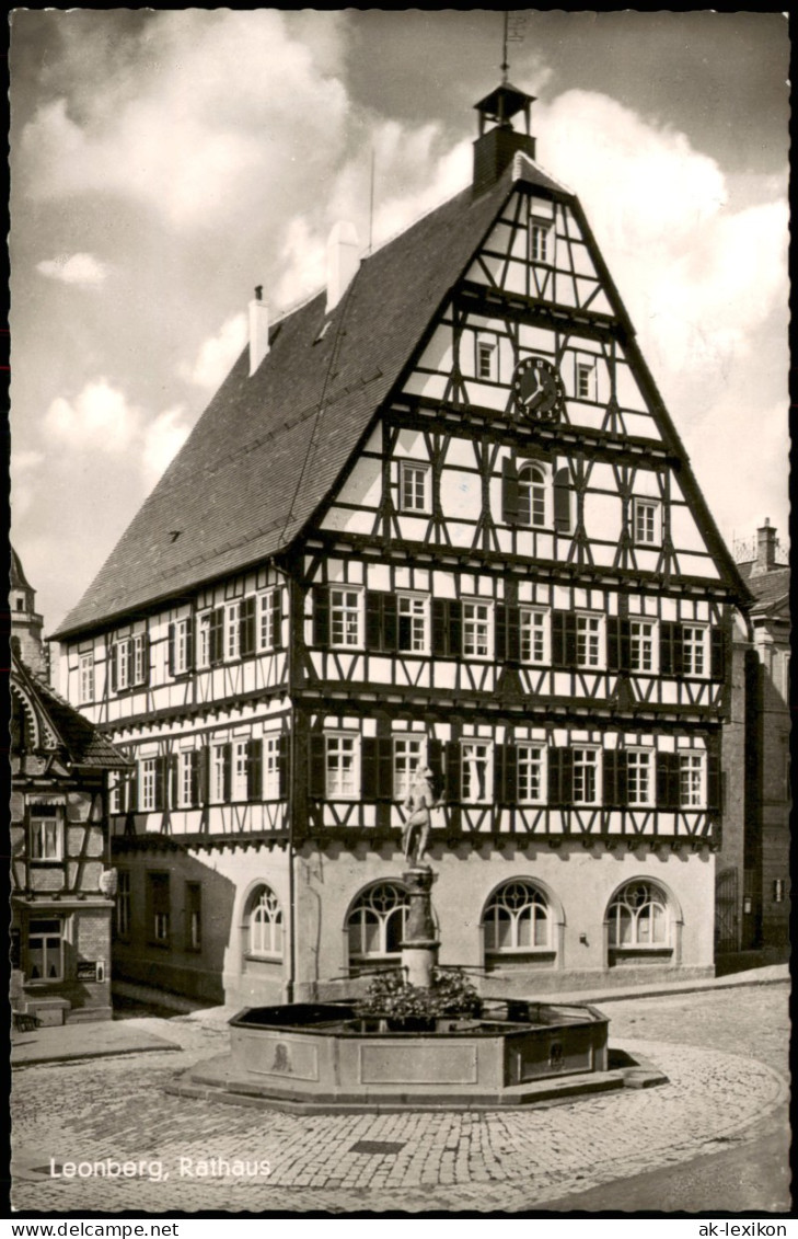 Ansichtskarte Leonberg Rathaus 1959 - Leonberg