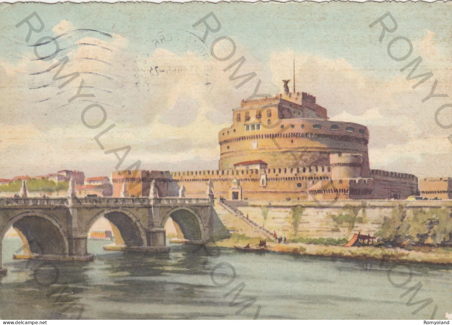 CARTOLINA  ROMA,LAZIO-CASTEL S.ANGELO-STORIA,MEMORIA,CULTURA,RELIGIONE,IMPERO ROMANO,BELLA ITALIA,VIAGGIATA 1965 - Castel Sant'Angelo