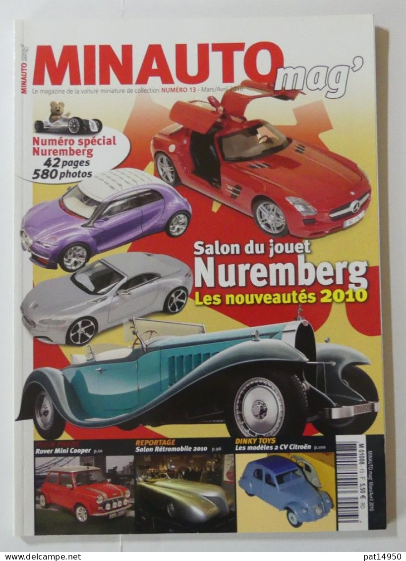 PAT14950 LE MAGAZINE DE LA VOITURE MINIATURE DE COLLECTION MINAUTO MAG N°13 MARS AVRIL 2010 - Magazines