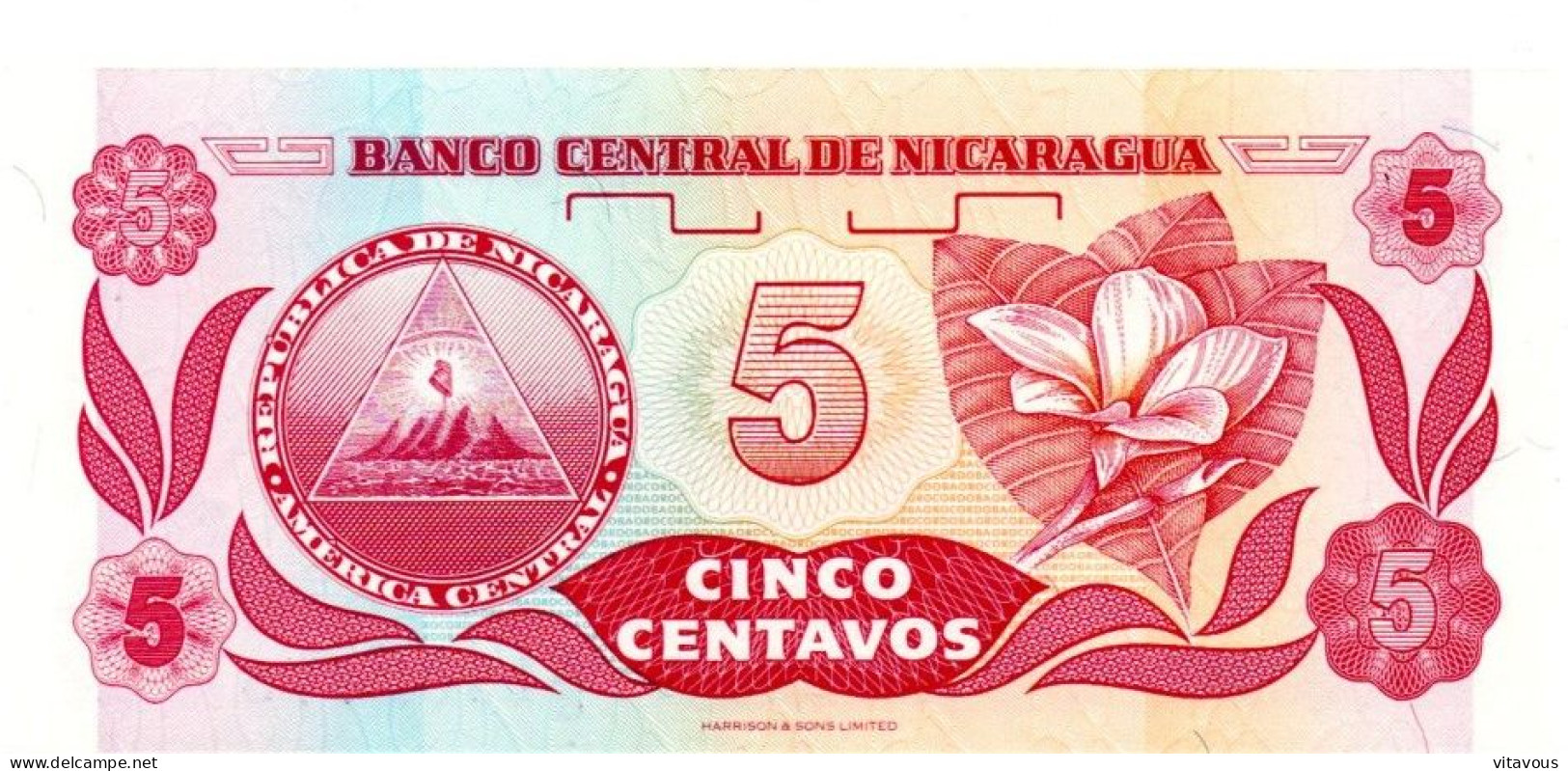 NICARAGUA  Billet Banque 5 Centavos Bank-note Banknote - Nicaragua