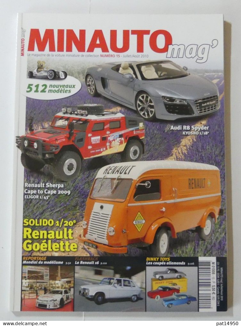 PAT14950 LE MAGAZINE DE LA VOITURE MINIATURE DE COLLECTION MINAUTO MAG N°15 JUILLET AOÛT 2010 - Revues