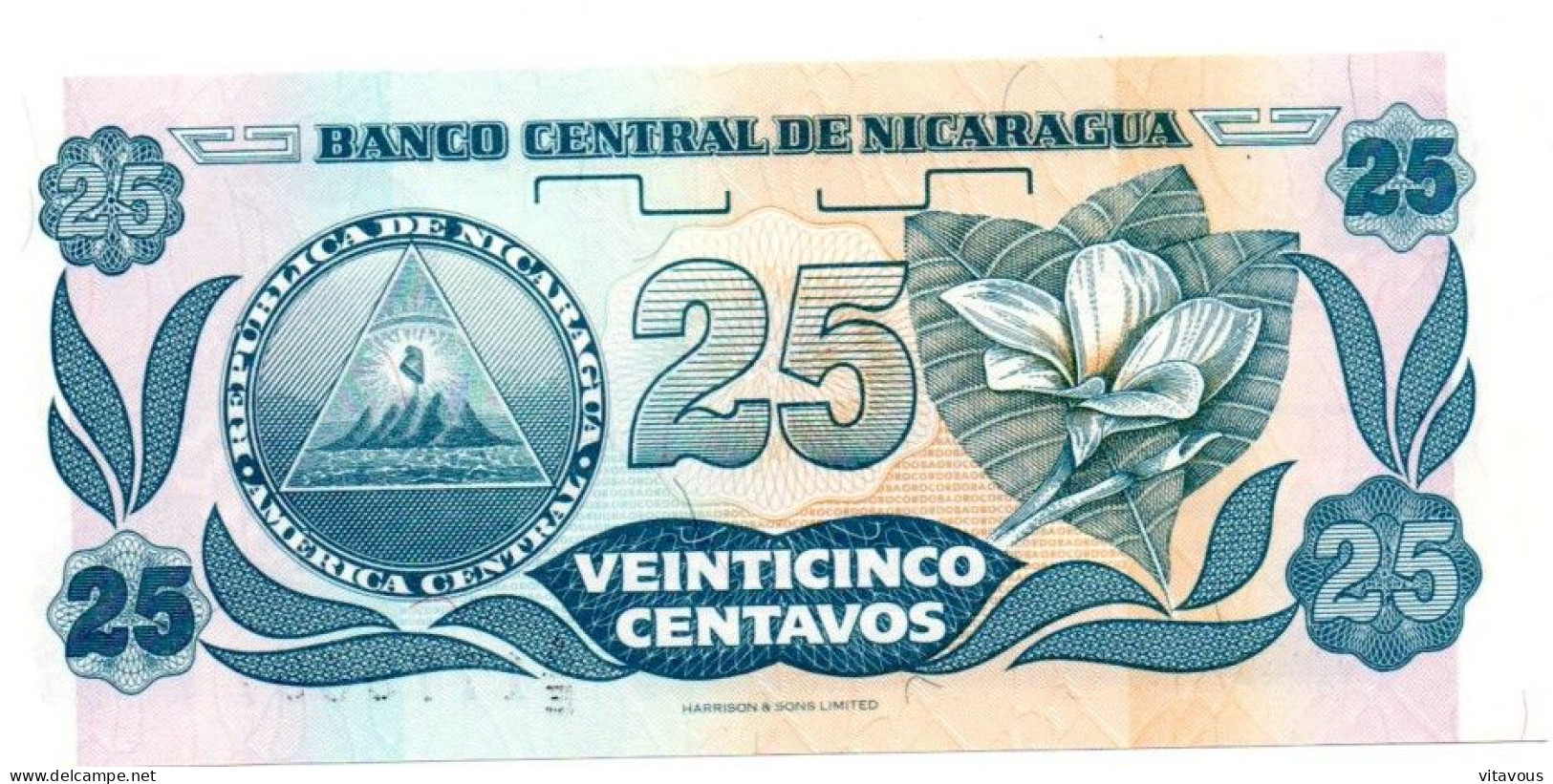 NICARAGUA  Billet Banque 25 Centavos Bank-note Banknote - Nicaragua