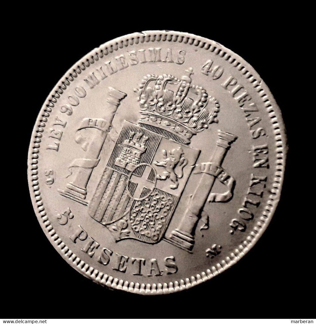 MONEDA  5 PESETAS DE PLATA DE AMADEO I MADRID 1871 * 18-71 - Autres & Non Classés