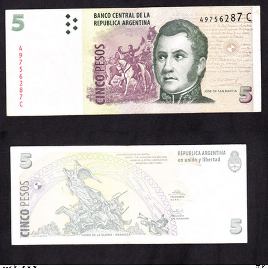 ARGENTINA  5 PESOS 2003 PIK 353 BB - Argentine