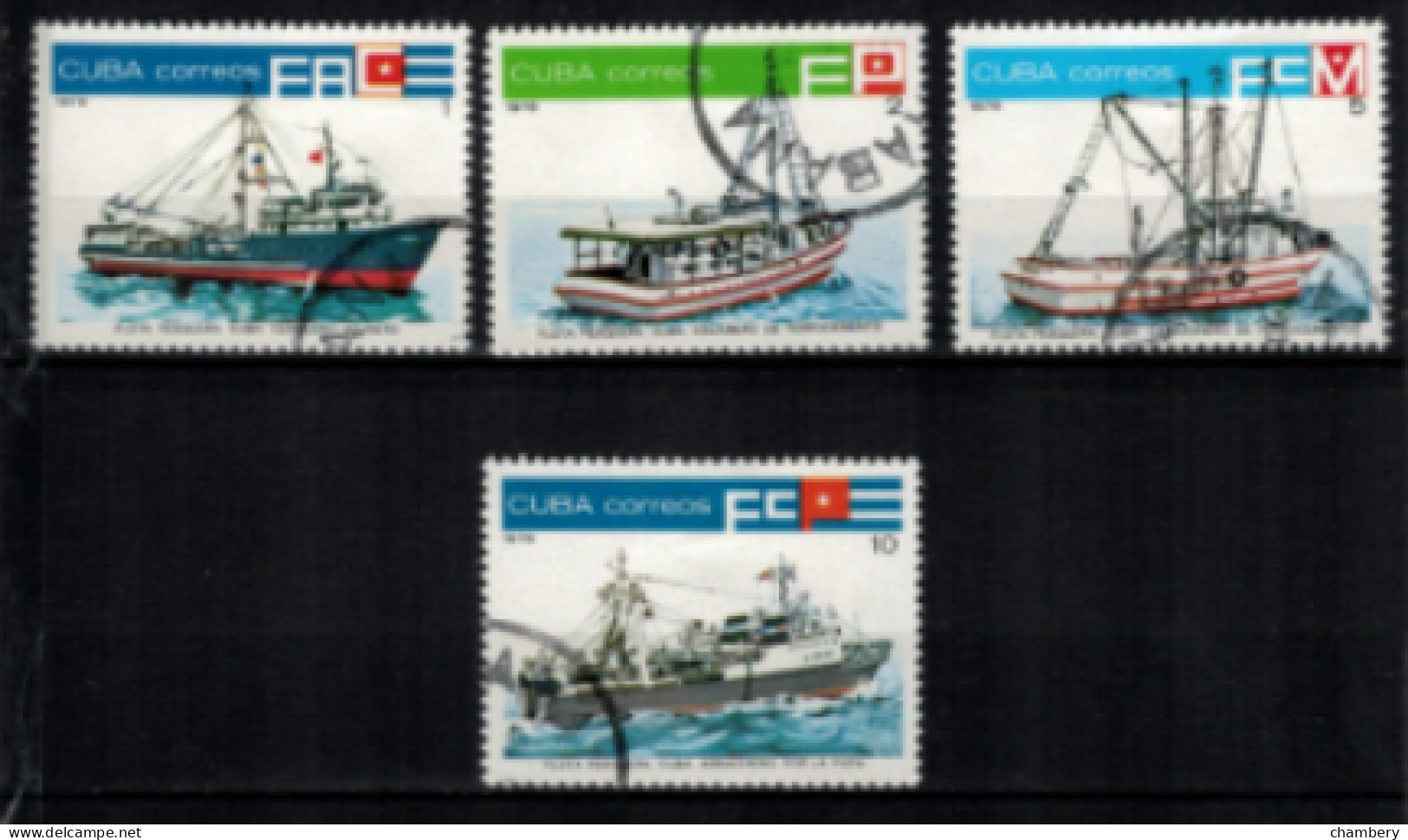 Cuba - "Flotte De Pêche Cubaine" - Série Oblitérée N° 2073 à 2076 De 1978 - Usados