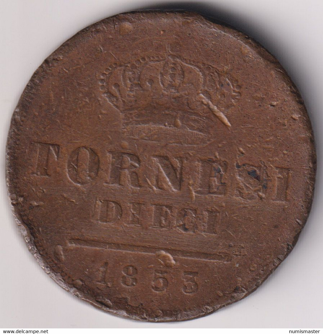 SICILIA , 10 TORNESI 1853 - Sicile