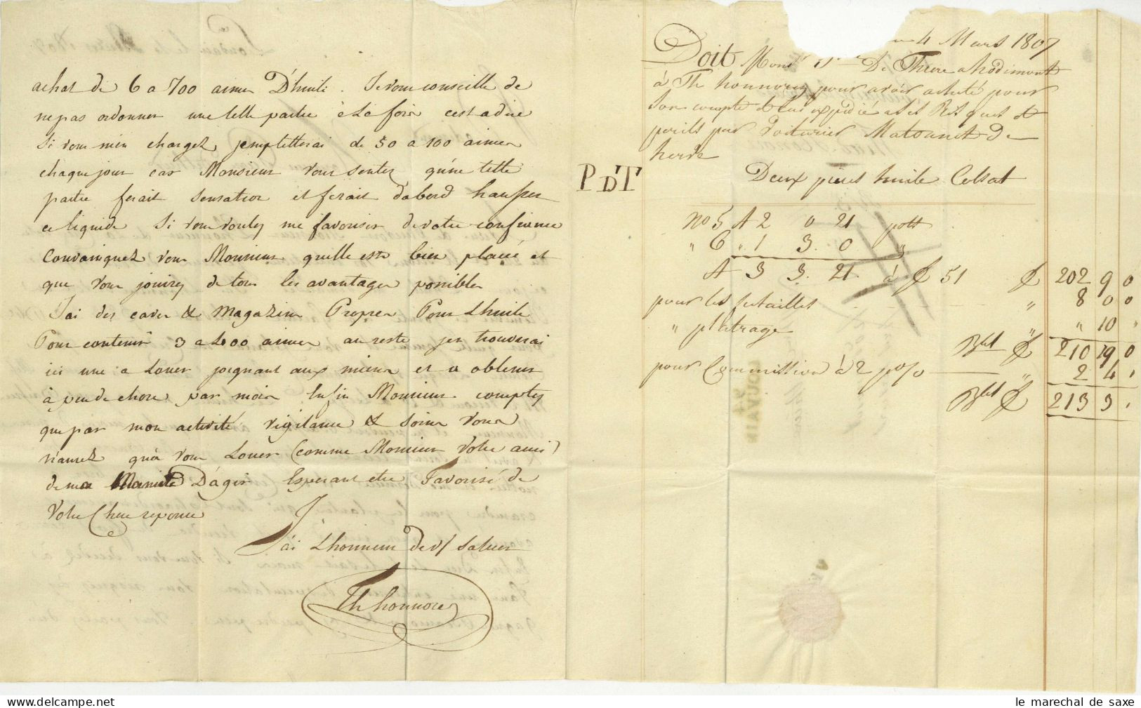 94 LOUVAIN 1807 Pour Hodimont + VERVIERS - 1792-1815: Départements Conquis