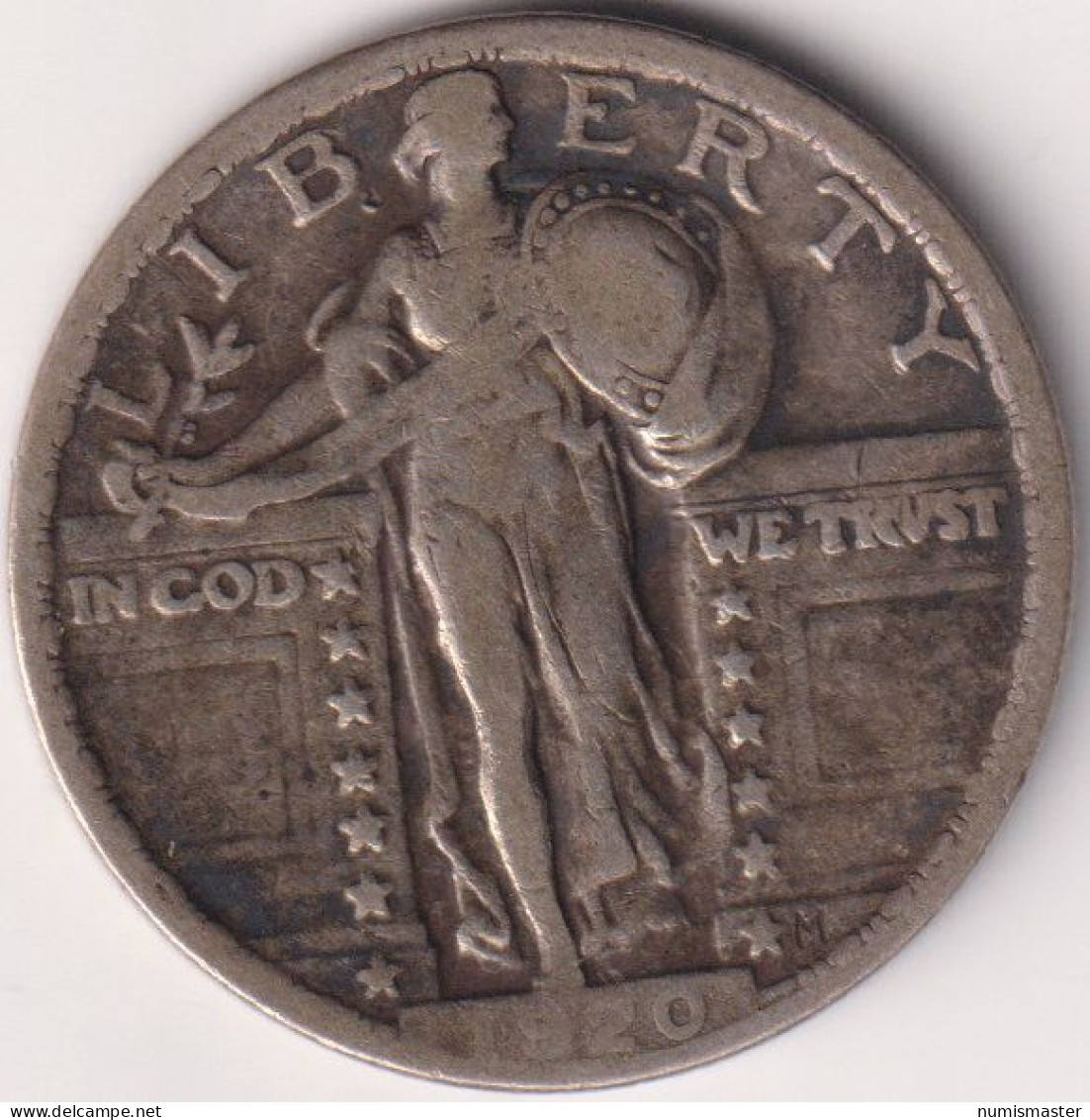 1920 SLQ - 1916-1930: Standing Liberty (Libertà In Piedi)