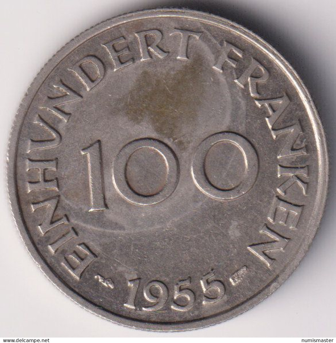 SAAR 100 FRANKEN 1955 - 100 Franchi