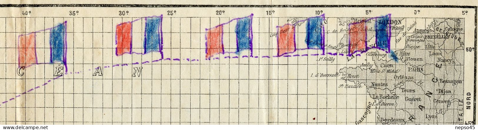 Bateau Compagnie Générale Transatlantique.Paquebot Savoie.Extrait Du Journal De Bord.New-York Au Havre.6 Août 1908. - Autres & Non Classés