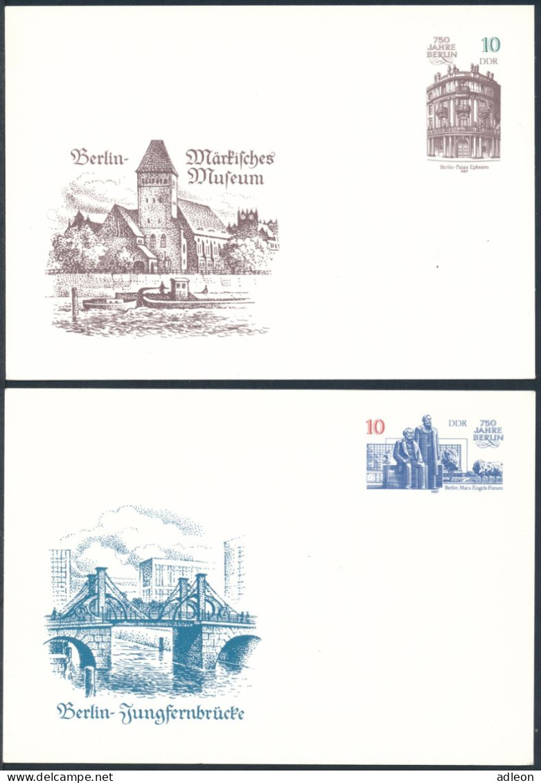 RDA - Entier Postal / DDR - Ganzsachen Mi.Nr. P 95 + P 96 ** - Postales - Nuevos