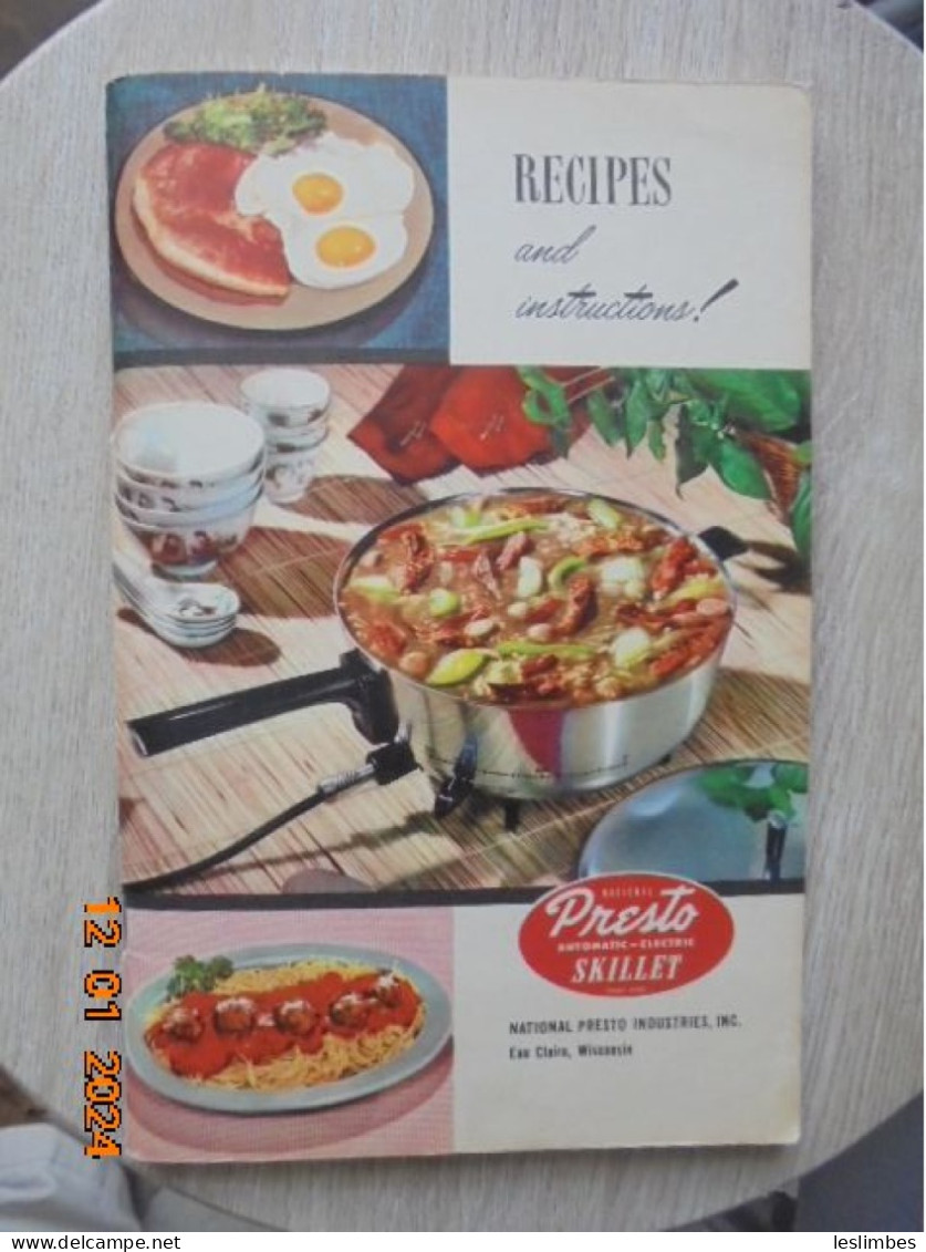 Recipes, Instructions And Time Tables For The National Presto Automatic-Electric Skillet - Américaine