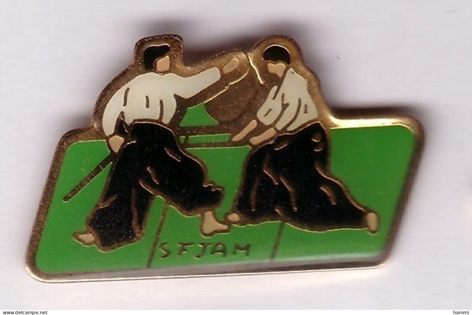 A126 Pin's JUDO SFJAM Accessoires Arts Martiaux à Cergy Val-d'Oise Achat Immédiat - Judo