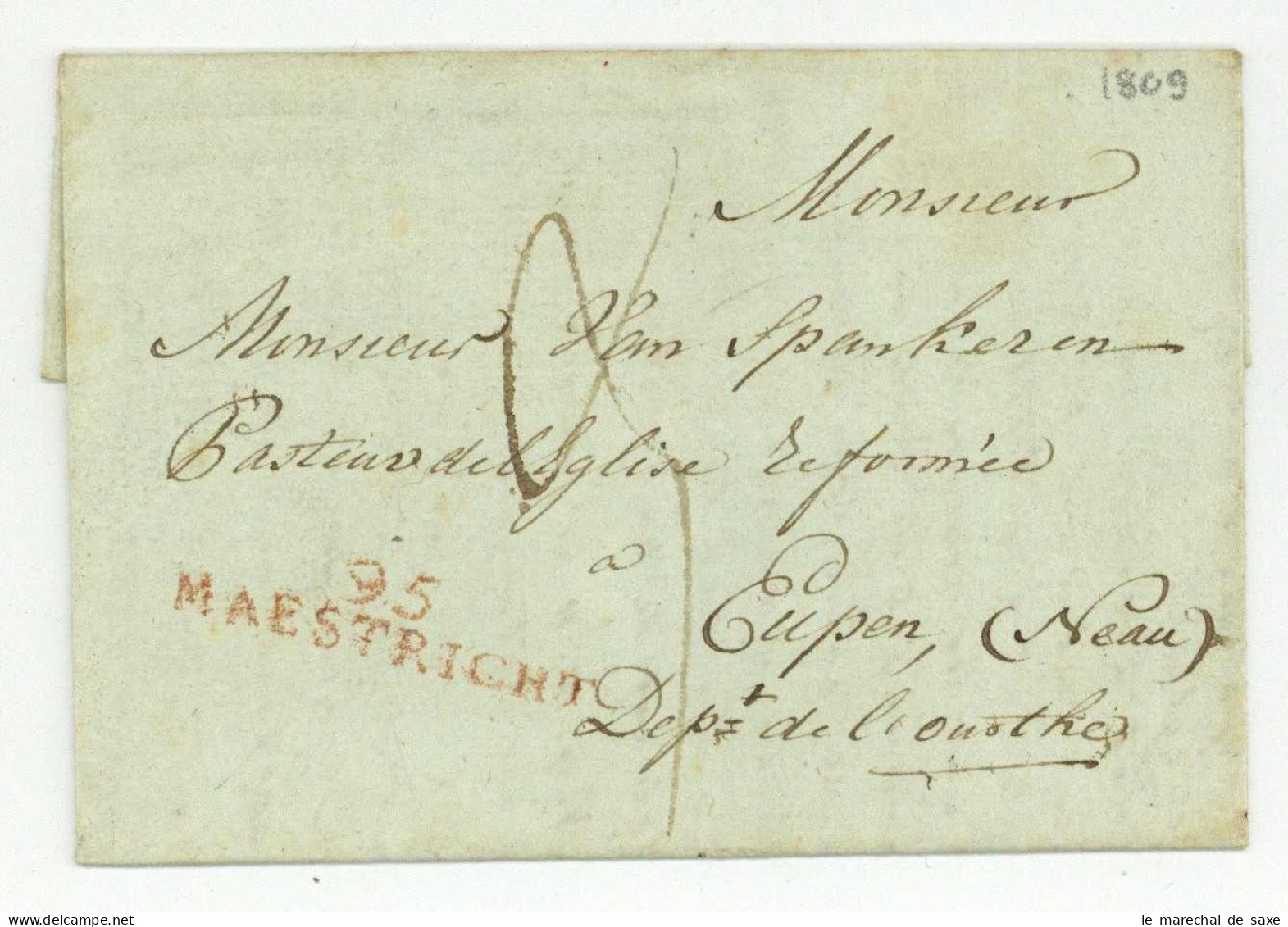 95 MAESTRICHT Pour Eupen 1809 - 1792-1815: Départements Conquis