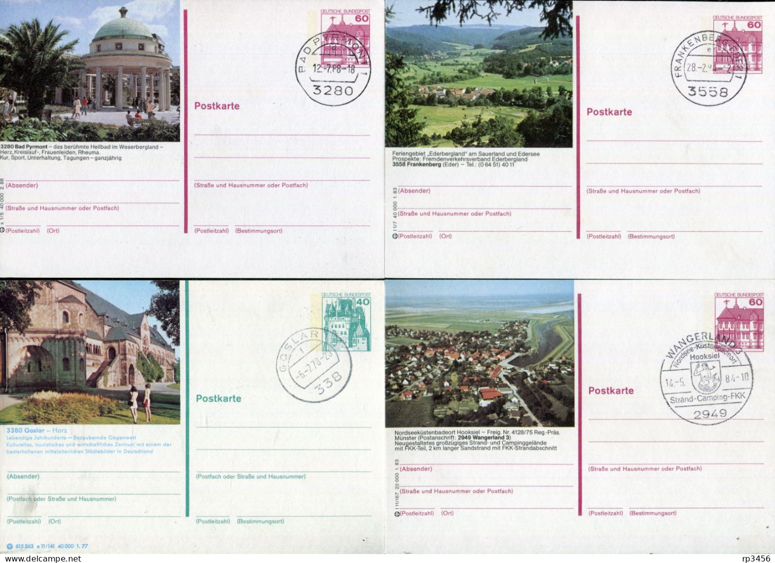 "BUNDESREPUBLIK DEUTSCHLAND" Partie Mit 8 Bildpostkarten Je Mit Bildgleichem Stempel (5628) - Mezclas (max 999 Sellos)