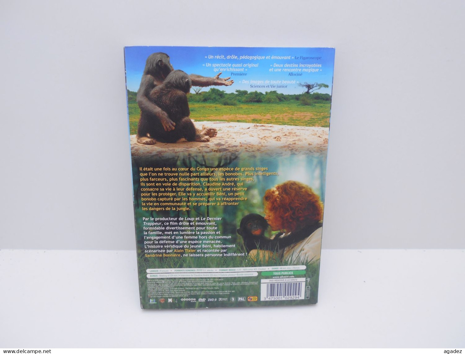 DVD Film Bonobos Alain Tixier  (singes) - Documentari