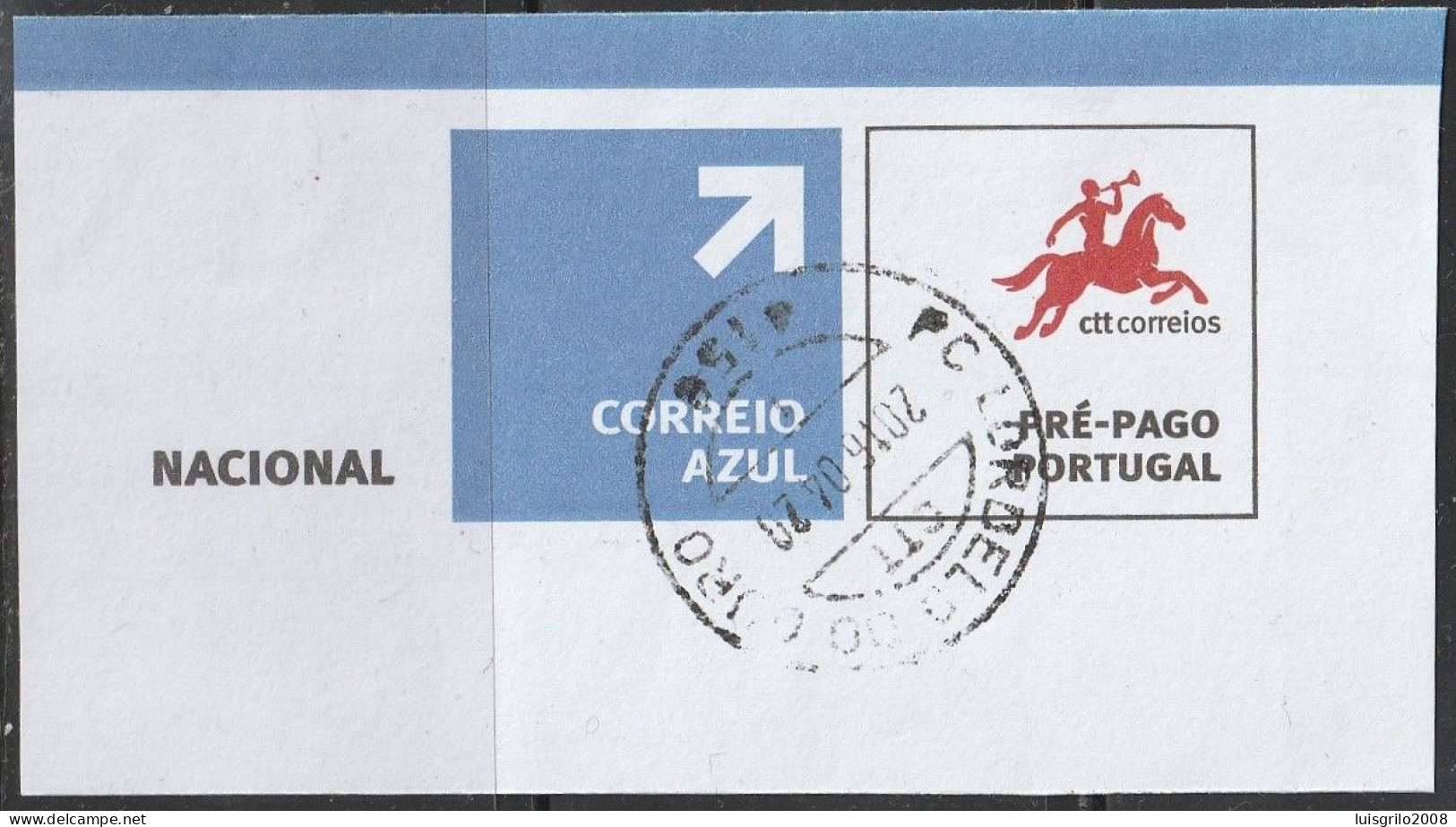 Fragment - Postmark LORDELO DO OURO -|- Correio Azul. Pré-Pago / Prepaid Blue Mail - Gebraucht