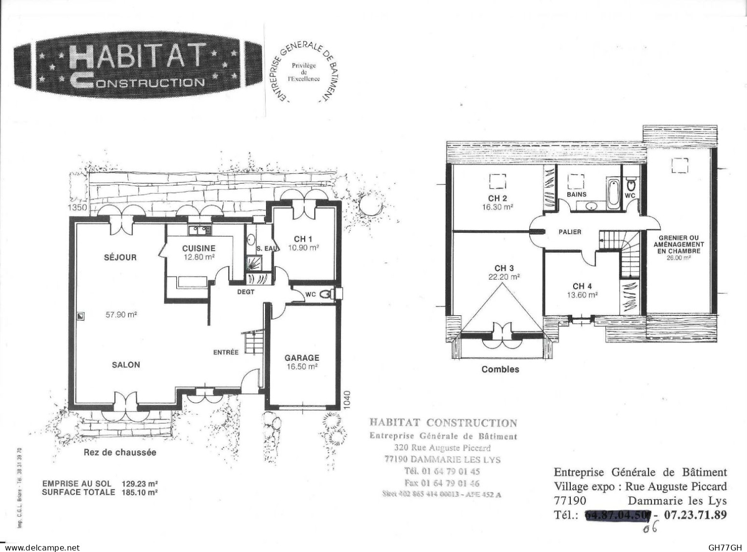 PLAN DE MAISON PAR HABITAT CONSTRUCTION - Andere Plannen