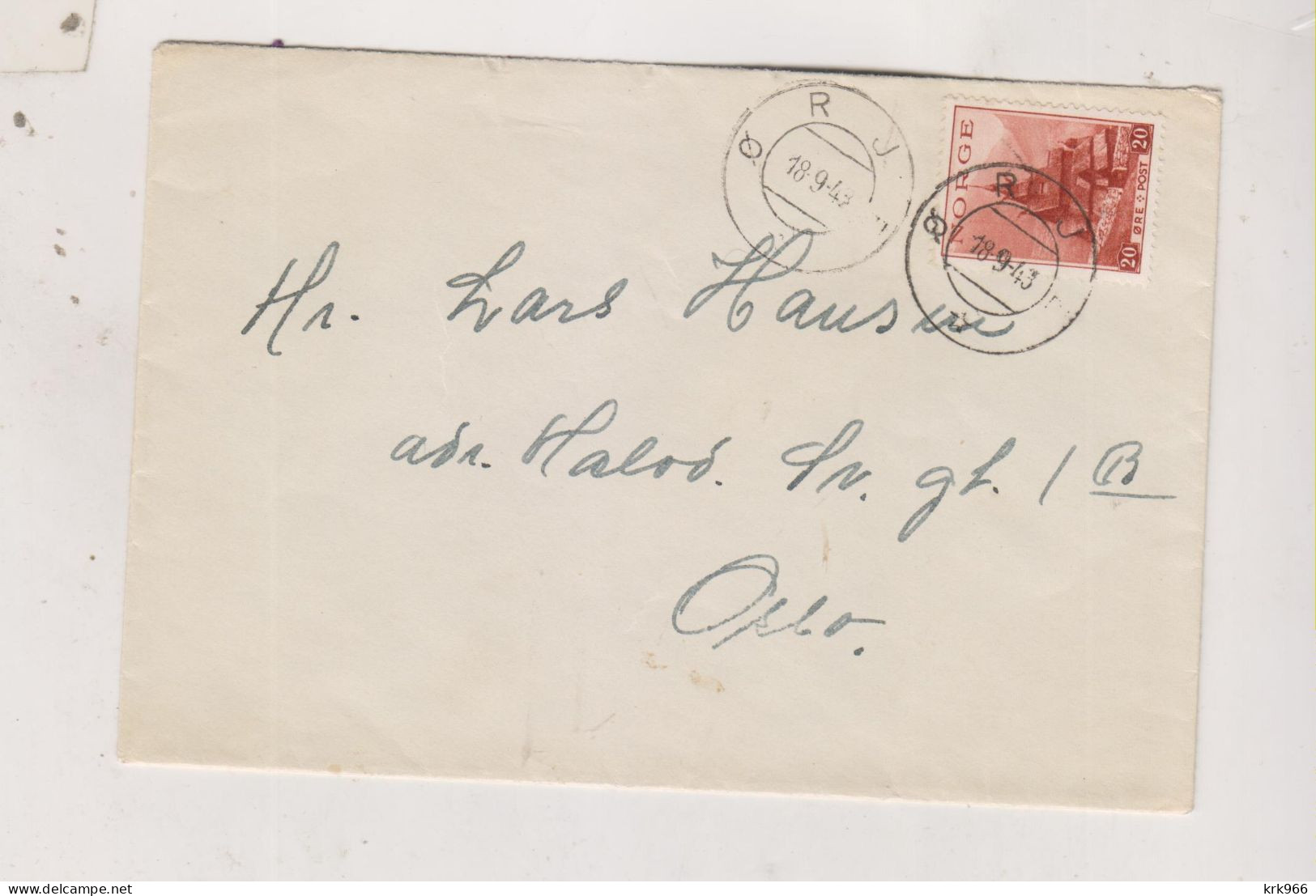 NORWAY 1943 ORJE Nice Cover - Lettres & Documents