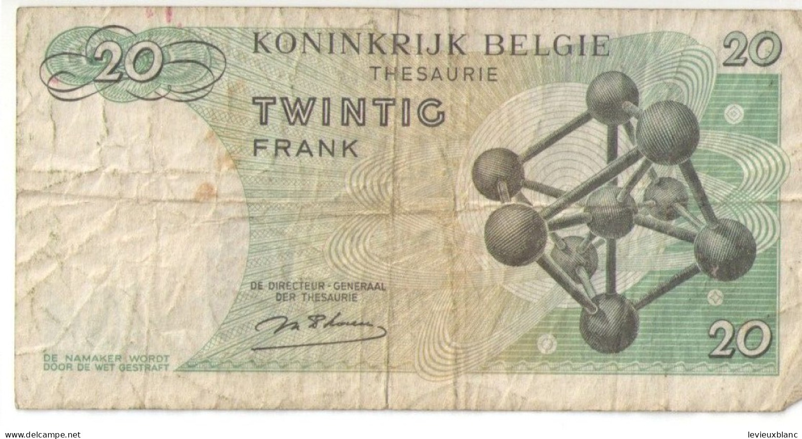 Billet Ancien /Royaume De Belgique/Vingt Francs Trésorerie/Twintig Frank/ Baudoin/Atomium/1964           BILL268 - Altri & Non Classificati