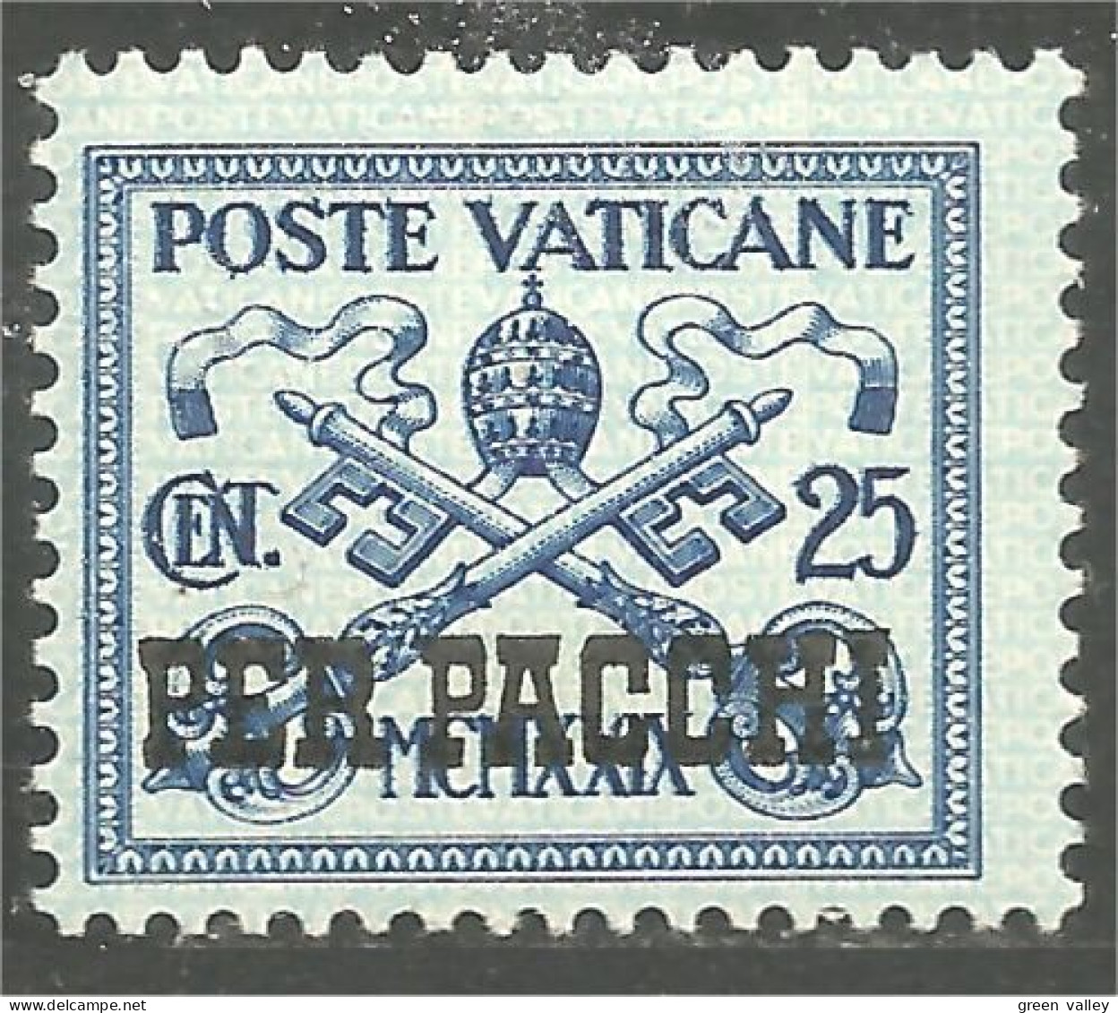 922 Vatican 25c Parcel Colis MH * Neuf CH (VAT-153) - Colis Postaux