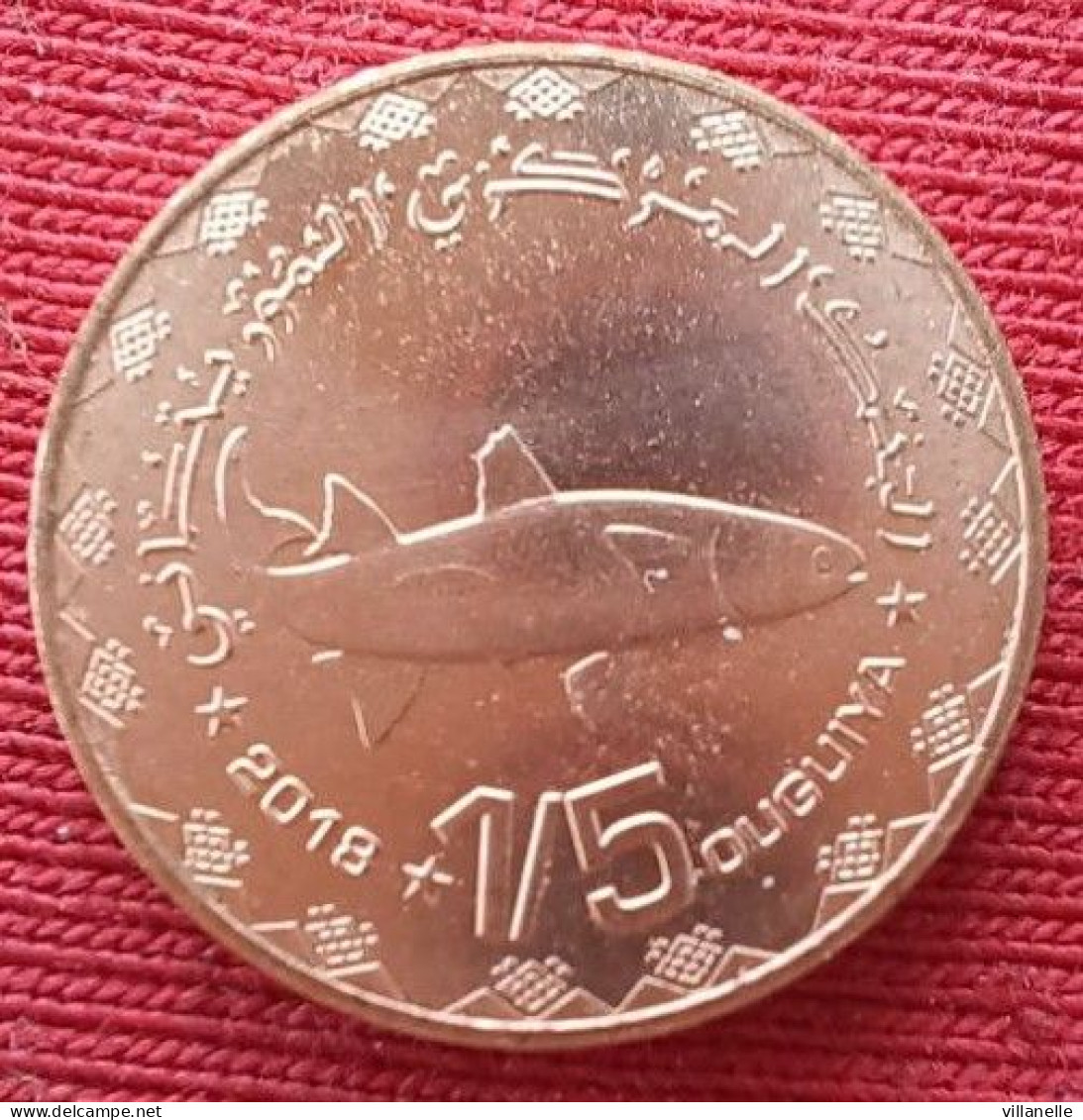 Mauritania 1/5 Ouguiya 2018 KM# 11 Lt 1232 *VT Fish Mauritanie - Mauretanien