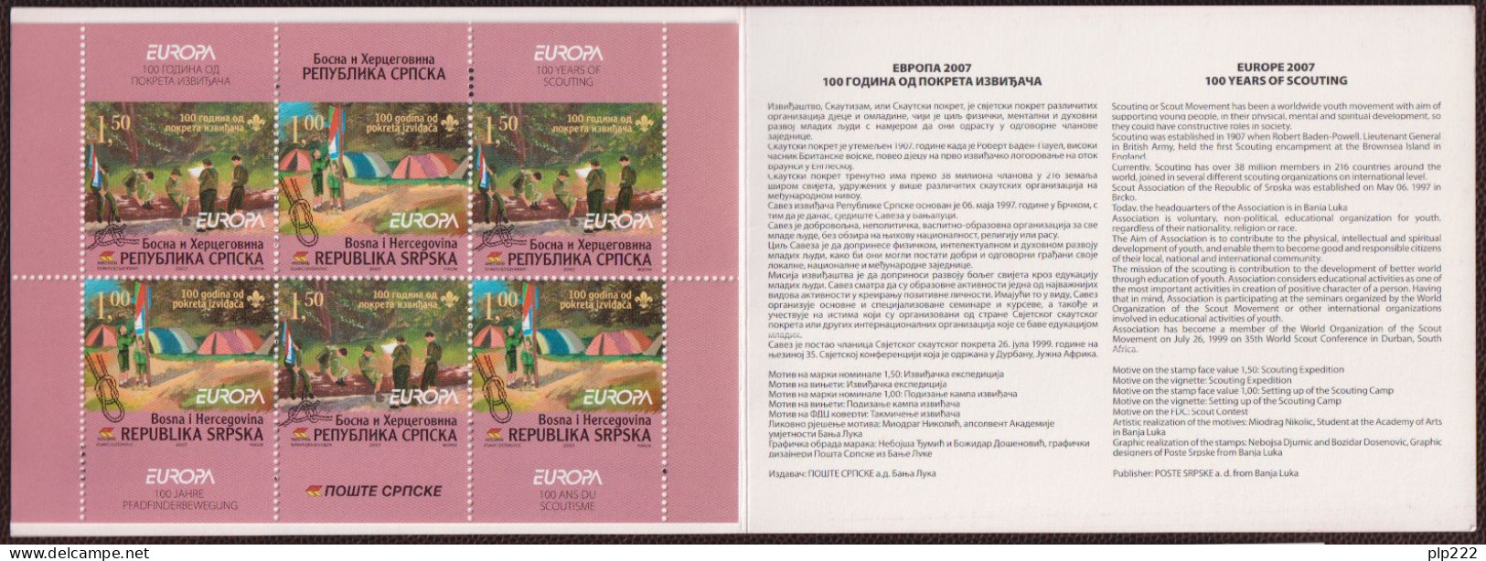 Europa CEPT 2007 Bosnia Serba Libretto/Booklet **/MNH VF - 2007