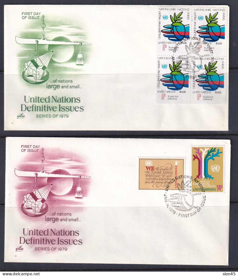 USA  1973/79 8 UN Covers First Day Of Issue 15835 - Briefe U. Dokumente