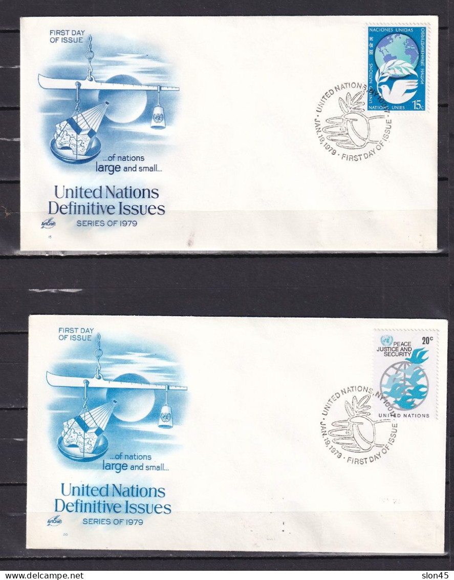 USA  1973/79 8 UN Covers First Day Of Issue 15835 - Storia Postale