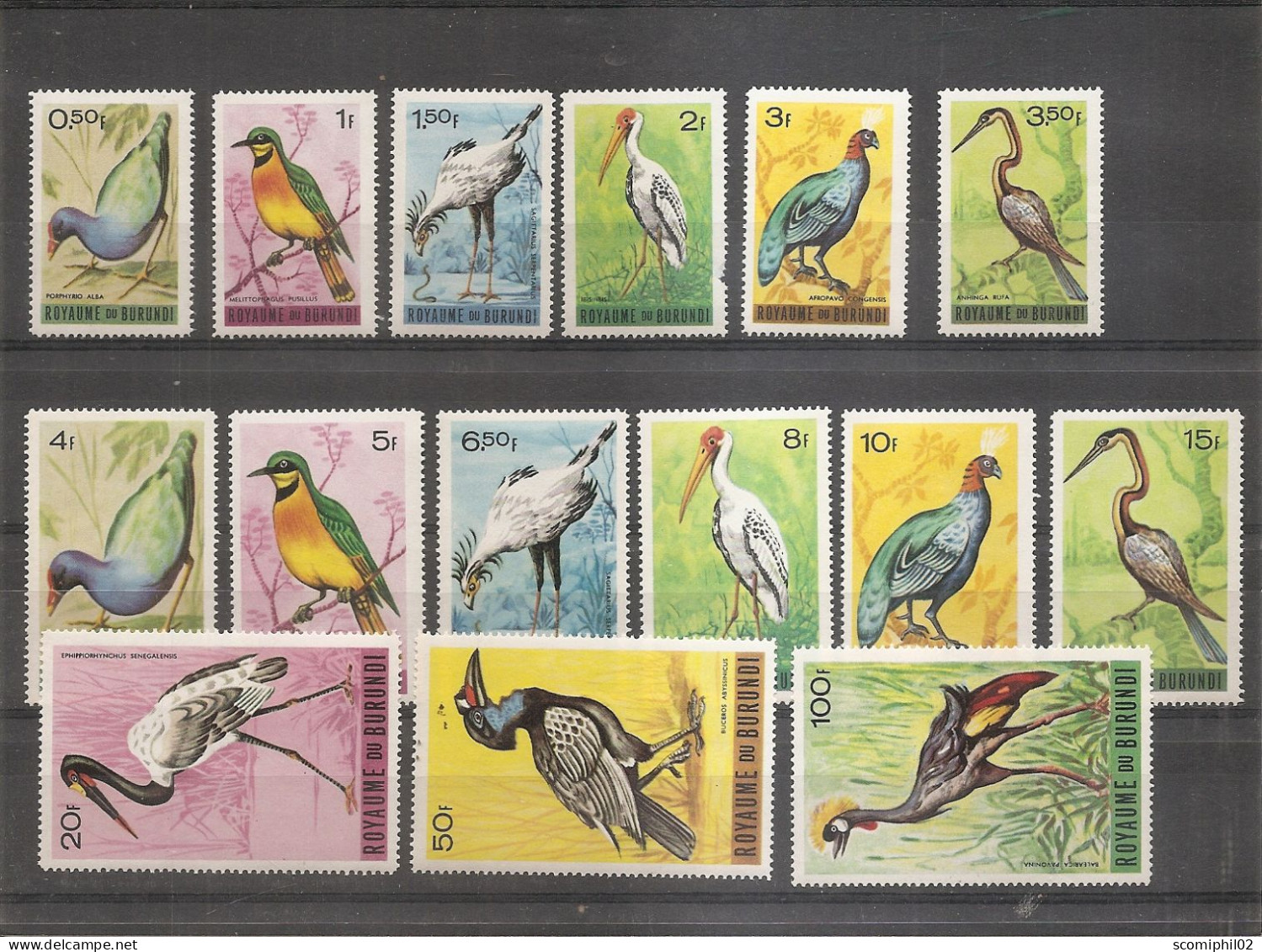 Burundi - Oiseaux ( 123/137 XXX -MNH - 126 Non Compté ) - Unused Stamps