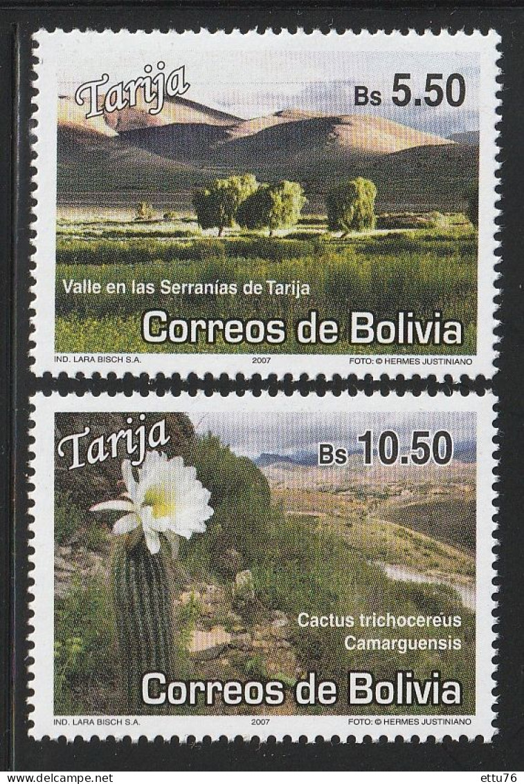 Bolivia  2007  Tourism,Landscape,Cactus,Plants,Flowers  MNH - Sukkulenten