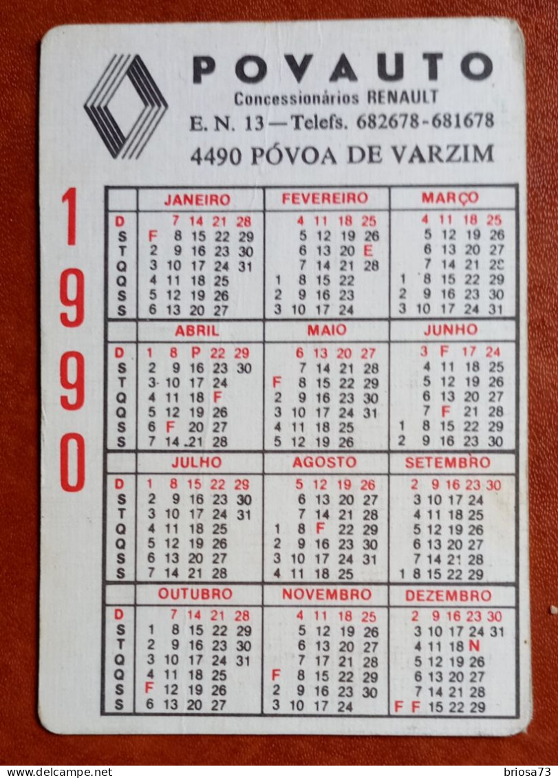 Calendrier De Poche Renault 11 Bicorpo - Petit Format : 1981-90