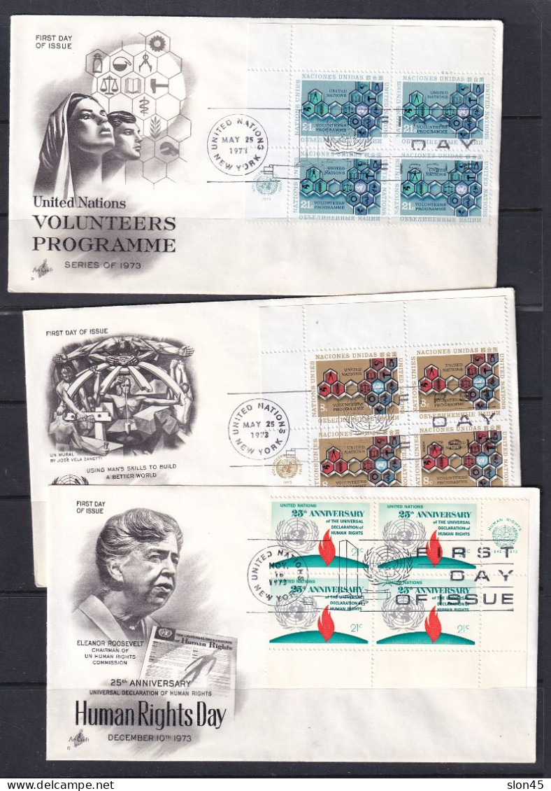 USA  1972 And Up 12 UN Covers First Day Of Issue 15836 - Lettres & Documents