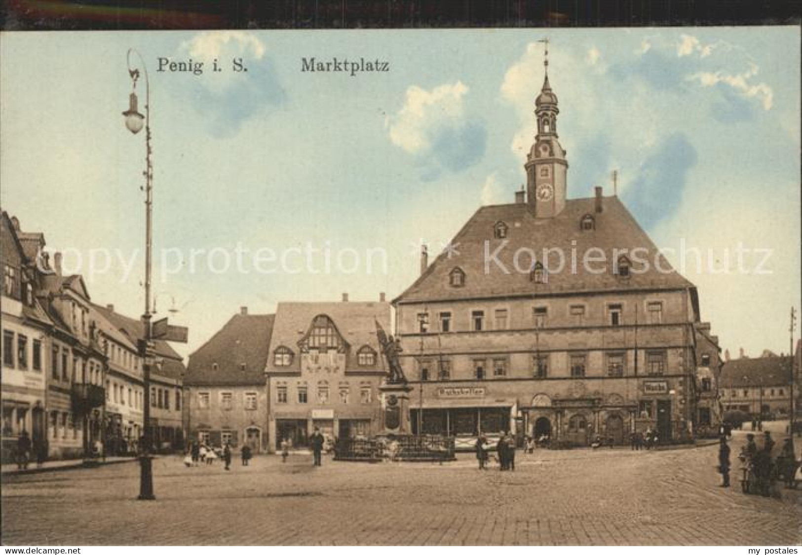 42301138 Penig Marktplatz Ratskeller Penig - Penig