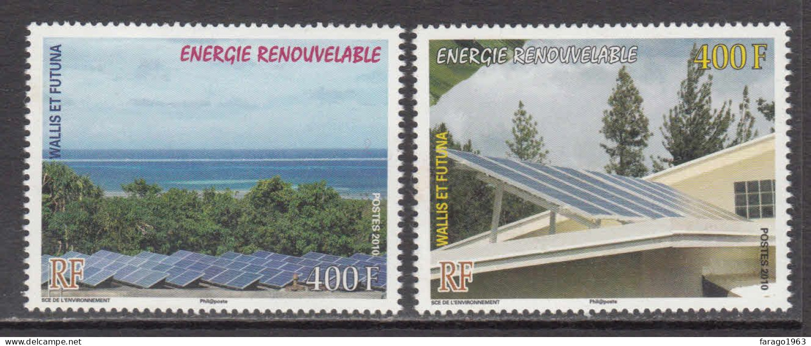 2010 Wallis & Futuna Renewable Energy Solar Power Complete Set Of 2 MNH - Neufs