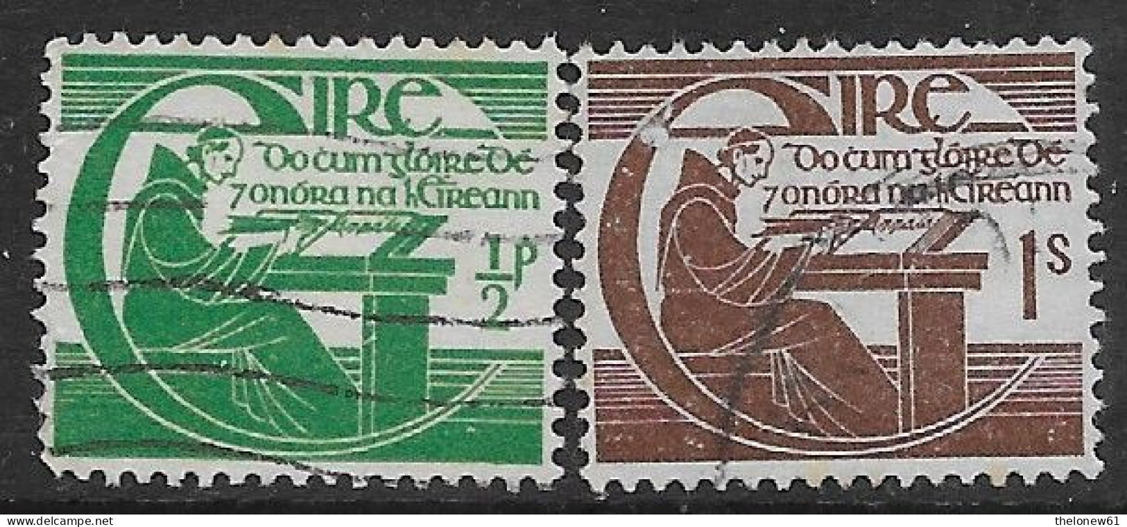 Irlanda Ireland 1944 Michael O'Clerighs Mi N.93-94 US - Used Stamps