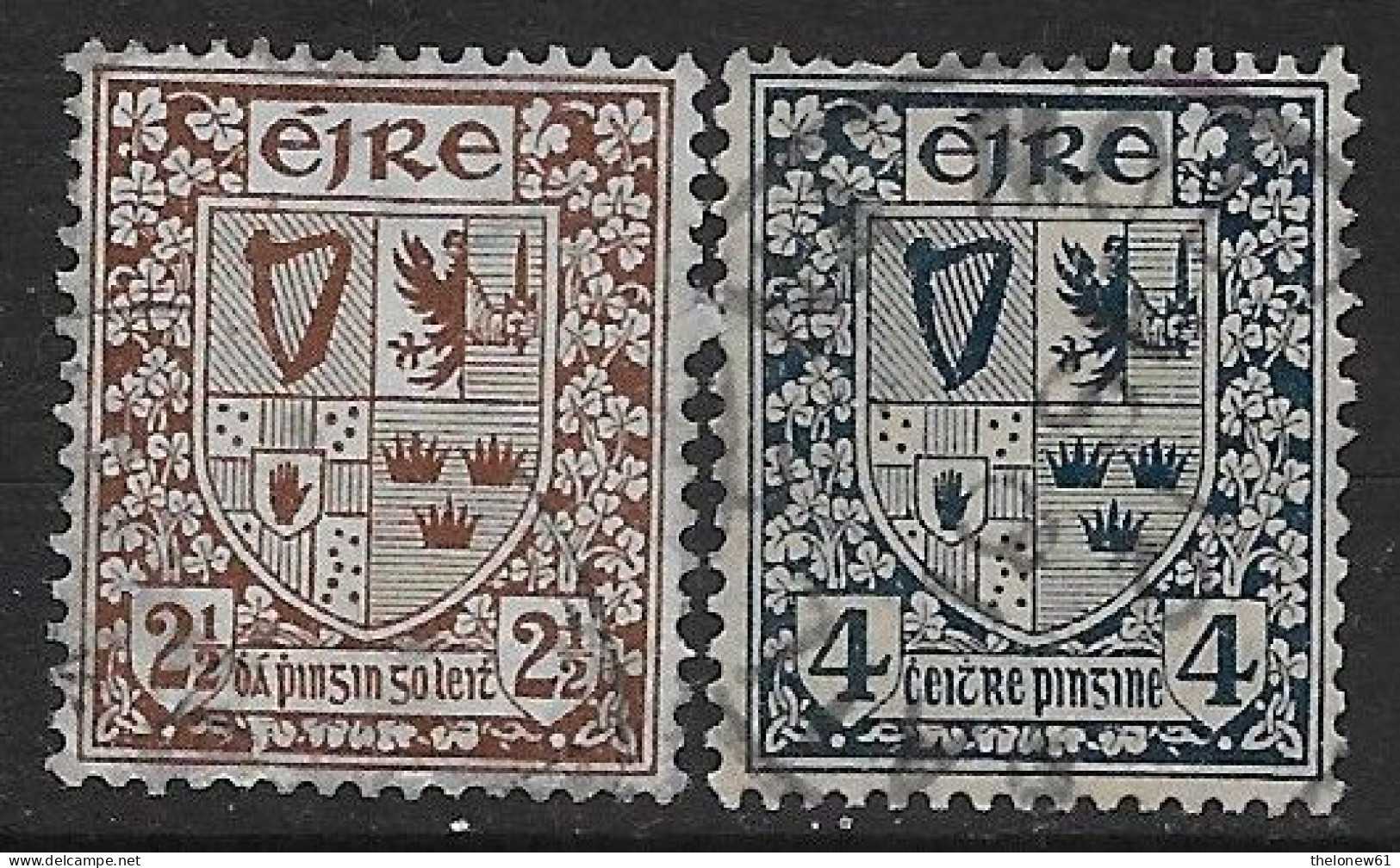 Irlanda Ireland 1922  New Daily Stamp 2val Mi N.44,46 US - Gebraucht