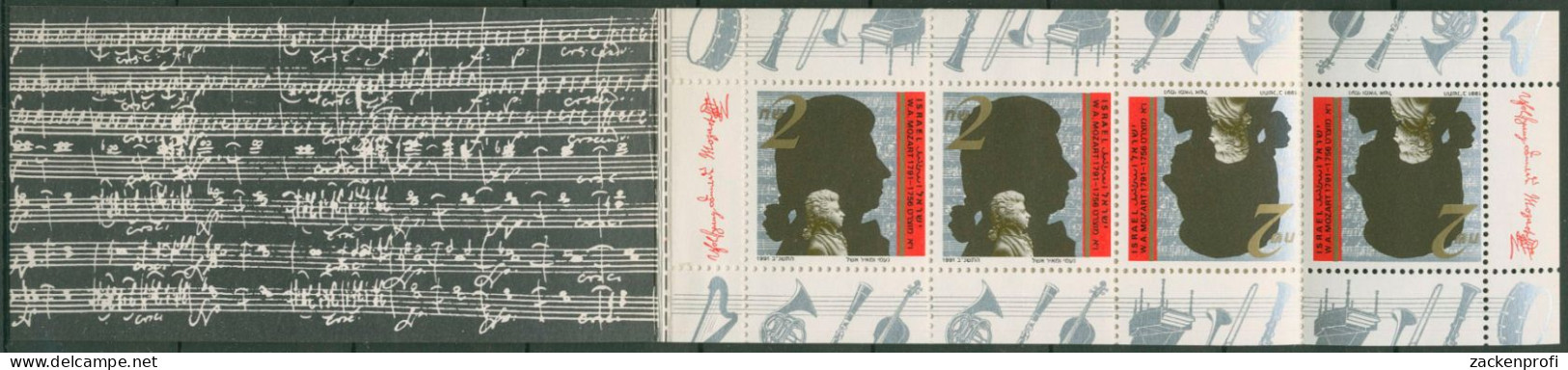Israel 1991 Wolfgang Amadeus Mozart Markenheftchen 1204 MH Postfrisch (C61280) - Booklets