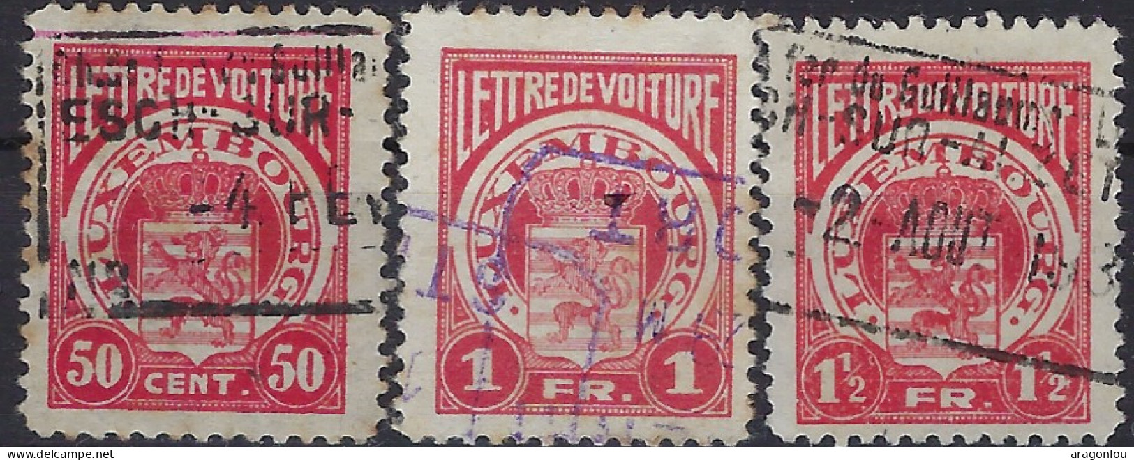 Luxembourg - Luxemburg - Timbres - Taxes  -  Lettre De Voiture - Taxes