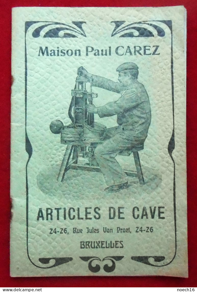 Catalogue / Publicités - Maison Paul Carez, Articles De Cave, Rue Jules Van Praet, Bruxelles - Alimentare